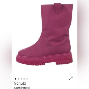 Schutz Pink Leather Boots